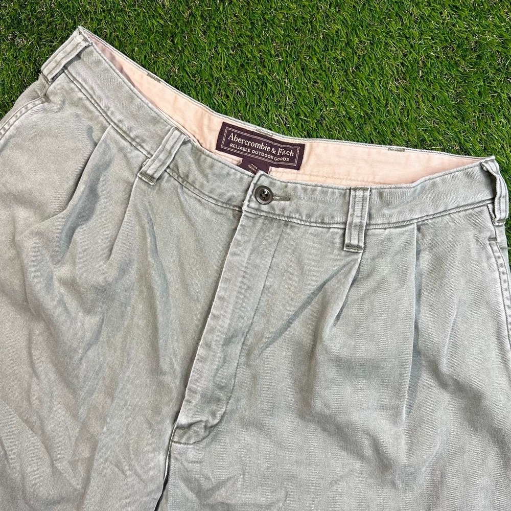 Vintage Abercrombie & Fitch Mens 33 Green Cotton Outdoor Goods Shorts Classic AF - Picture 7 of 7